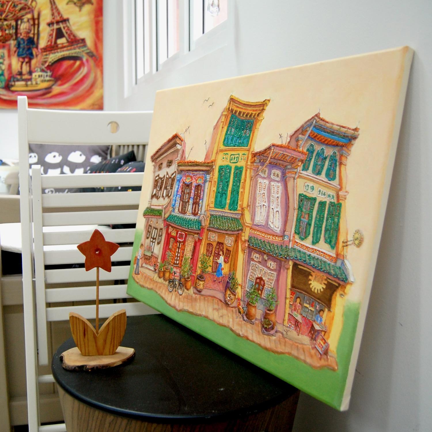 Right Side View of canvas art Spottiswoode Park Shophouses