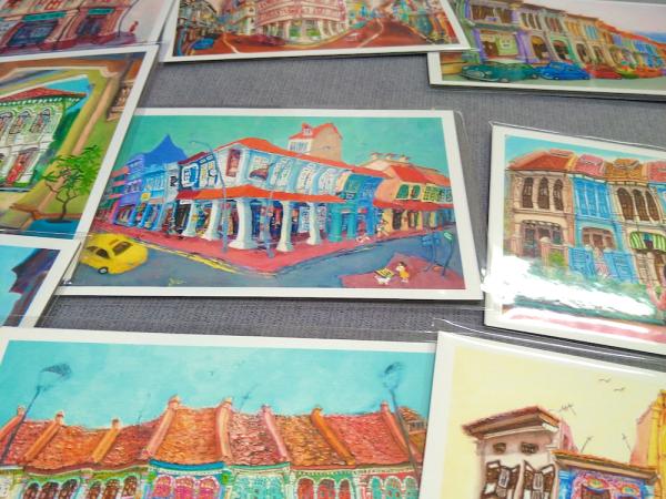 Singapore Souvenir 5x7 Signed Art Prints of Emerald Hill, Joo Chiat, Tanjong Pagar Shophouse Paintings | Vibrant Asia Travel Gift of Peranakan Heritage